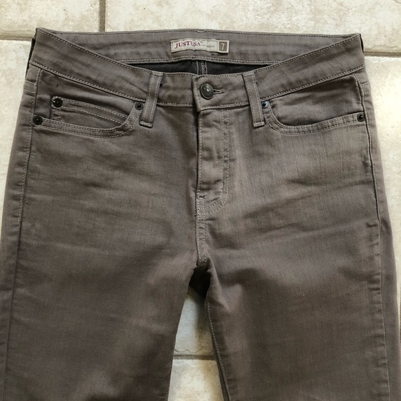 Just USA Gray Skinny Stretch Jeans - Picture 3 of 8